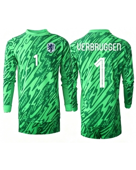 Billige Fotballdrakt Nederland Bart Verbruggen #1 Keeper Replika Bortedrakt VM 2026 Langermet Billige Fotballdrakt Nederland Bart Verbruggen #1 Keeper Replika Bortedrakt VM 2026 Langermet